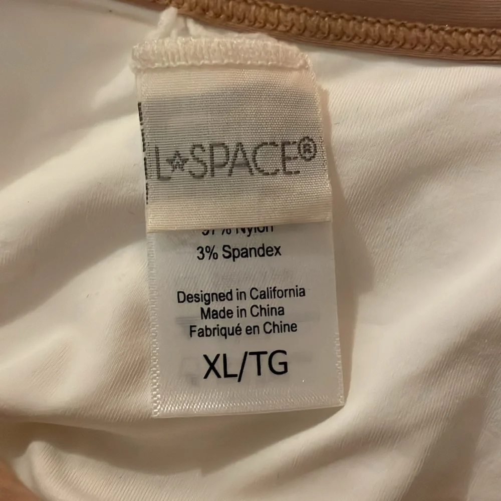 l*space Lala Ribbed‎ Bikini Top Cream Putty Brick XL NEW